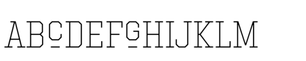 Hockeynight Serif Thin Font LOWERCASE