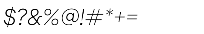 Hofmann Grotesk Light Italic Font OTHER CHARS