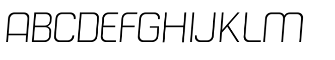 Hogira Extra Light Italic Font UPPERCASE