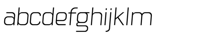 Hogira Extra Light Italic Font LOWERCASE