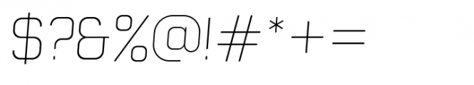 Hogira Thin Italic Font OTHER CHARS