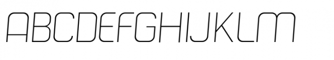 Hogira Thin Italic Font UPPERCASE