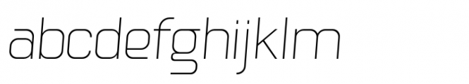 Hogira Thin Italic Font LOWERCASE
