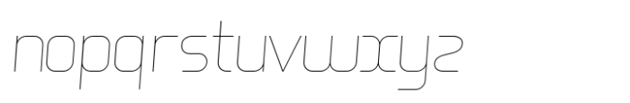 Hogira V2 Thin Italic Font LOWERCASE