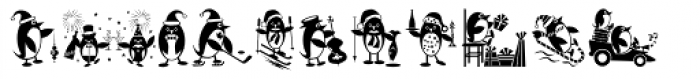 Holiday Penguins Font LOWERCASE