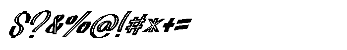 Holizone Italic Regular Font OTHER CHARS