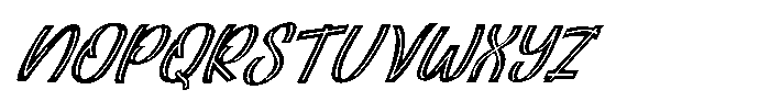 Holizone Italic Regular Font UPPERCASE