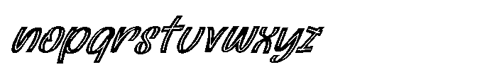 Holizone Italic Regular Font LOWERCASE
