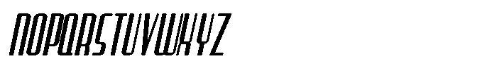 Hollywood Icon JNL Oblique Font LOWERCASE