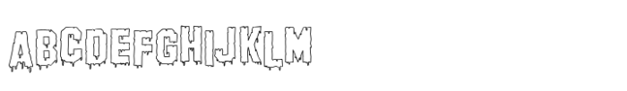Hollywood Nightmare Outline Font UPPERCASE
