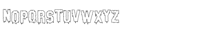 Hollywood Nightmare Outline Font LOWERCASE