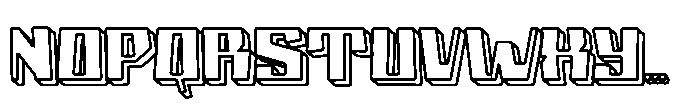 Holo Edge Three Font UPPERCASE
