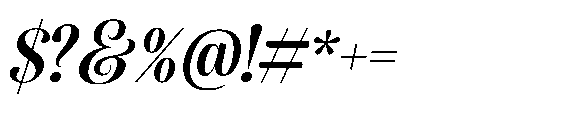 Holstein Script Italic Font OTHER CHARS