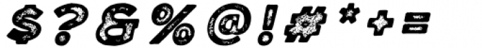 Homkiges Caps Oblique Stamp Font OTHER CHARS