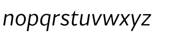 Honesty Sans Regular Italic Font LOWERCASE