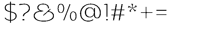 Honick Extra Light Font OTHER CHARS
