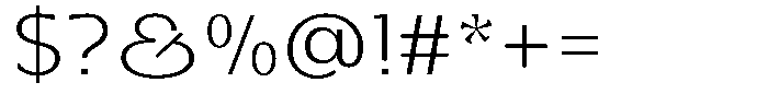 Honick Light Font OTHER CHARS