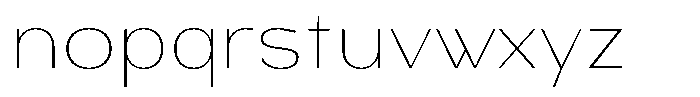 Honick Thin Font LOWERCASE