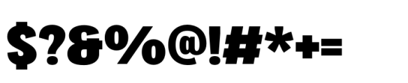 Honking Extra Bold Font OTHER CHARS