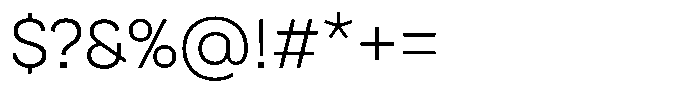 Hons Extra Light Font OTHER CHARS