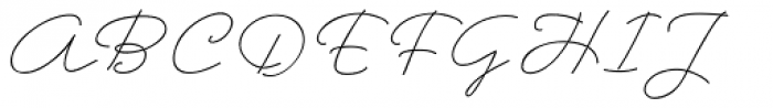 Hoof Line Thin Oblique Font UPPERCASE