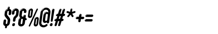 Hoolister Demi Bold Glow Italic Font OTHER CHARS