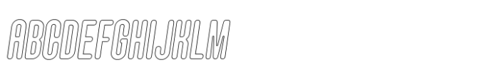 Hoolister Demi Bold Outline Italic Font UPPERCASE