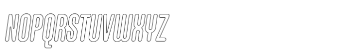 Hoolister Demi Bold Outline Italic Font UPPERCASE