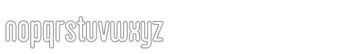Hoolister Demi Bold Outline Font LOWERCASE