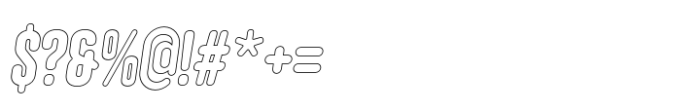 Hoolister Extra Bold Outline Italic Font OTHER CHARS