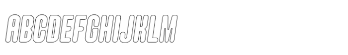 Hoolister Extra Bold Outline Italic Font UPPERCASE