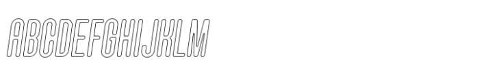Hoolister Medium Outline Italic Font UPPERCASE