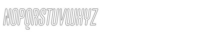 Hoolister Medium Outline Italic Font UPPERCASE