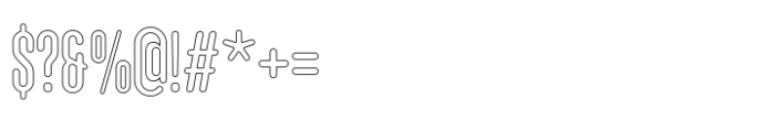 Hoolister Medium Outline Font OTHER CHARS