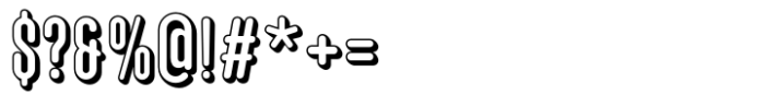 Hoolister Medium Shaded Font OTHER CHARS