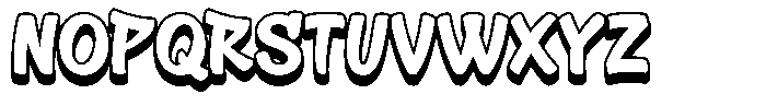 Hoopsy 3 D Extrude Font LOWERCASE