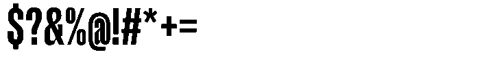 Hop Compressed Norm Bold Font OTHER CHARS
