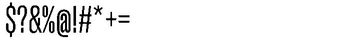 Hop Compressed Norm Regular Font OTHER CHARS