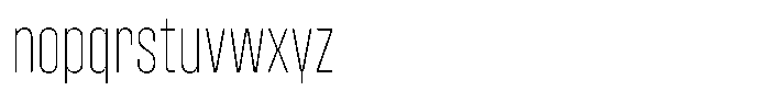 Hop Compressed Norm Thin Font LOWERCASE