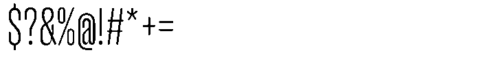 Hop Compressed Rounded Light Font OTHER CHARS