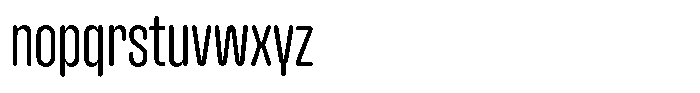Hop Compressed Rounded Regular Font LOWERCASE
