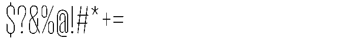 Hop Compressed Rounded Thin Font OTHER CHARS