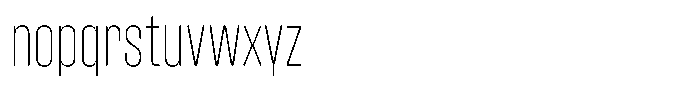 Hop Compressed Rounded Thin Font LOWERCASE