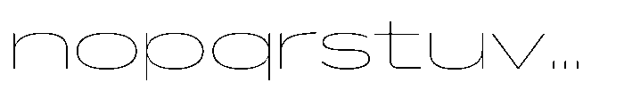 Hop Expanded Norm Extra Thin Font LOWERCASE