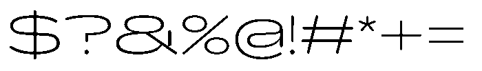 Hop Expanded Rounded Thin Font OTHER CHARS