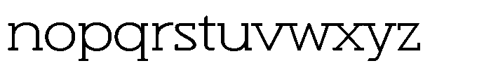 Hopera Slab Variable Hopera Slab Extra Wide Extra Light Font LOWERCASE