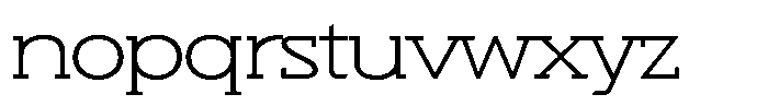 Hopera Slab Variable Hopera Slab Ultra Wide Extra Light Font LOWERCASE