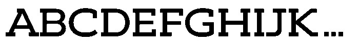 Hopera Slab Variable Hopera Slab Ultra Wide Regular Font UPPERCASE