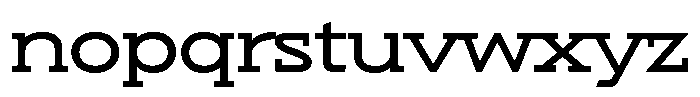 Hopera Slab Variable Hopera Slab Ultra Wide Regular Font LOWERCASE