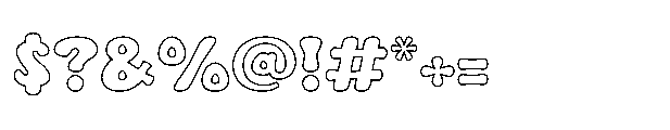 Hoptune Inline Font OTHER CHARS